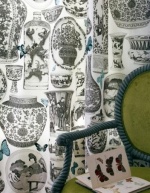 MANUEL CANOVAS JARDIN BLEU FABRIC